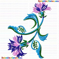 Flowers and Tree 1850 Embroidery Design