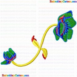 Flowers and Tree 188 Embroidery Design