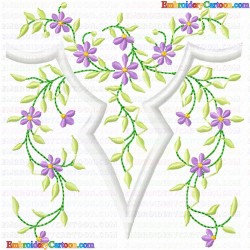 Flowers and Tree 1952 Embroidery Design