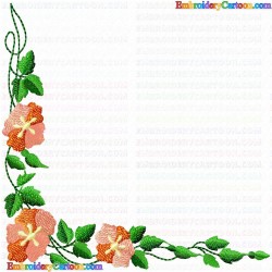 Flowers and Tree 1966 Embroidery Design