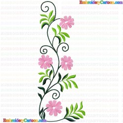 Flowers and Tree 2051 Embroidery Design