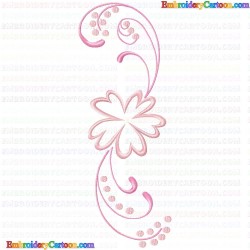 Flowers and Tree 2054 Embroidery Design