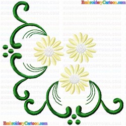 Flowers and Tree 2058 Embroidery Design