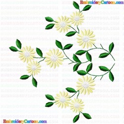 Flowers and Tree 2063 Embroidery Design