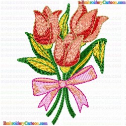 Flowers and Tree 2068 Embroidery Design