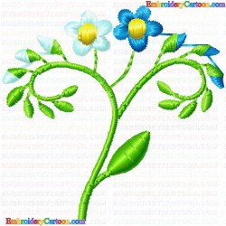 Flowers and Tree 2116 Embroidery Design