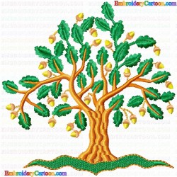 Flowers and Tree 2163 Embroidery Design