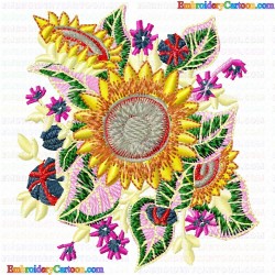 Flowers and Tree 2236 Embroidery Design