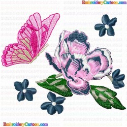 Flowers and Tree 2269 Embroidery Design