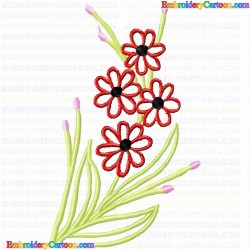 Flowers and Tree 2280 Embroidery Design