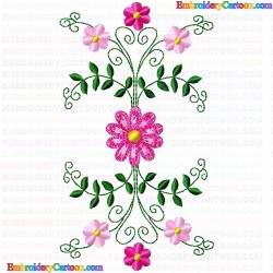 Flowers and Tree 2296 Embroidery Design