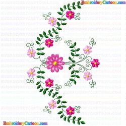 Flowers and Tree 2297 Embroidery Design