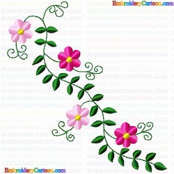 Flowers and Tree 2299 Embroidery Design