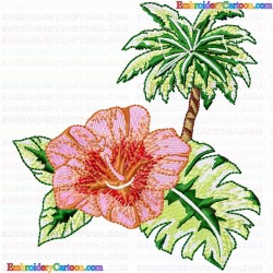 Flowers and Tree 2336 Embroidery Design