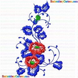 Flowers and Tree 233 Embroidery Design