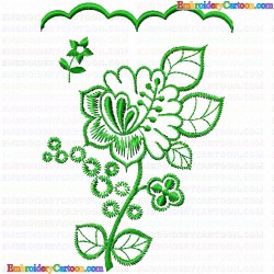 Flowers and Tree 234 Embroidery Design