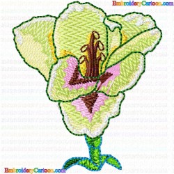 Flowers and Tree 2396 Embroidery Design