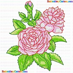 Flowers and Tree 2399 Embroidery Design