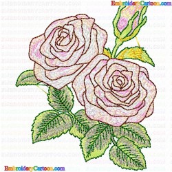 Flowers and Tree 2404 Embroidery Design