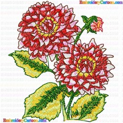 Flowers and Tree 2412 Embroidery Design