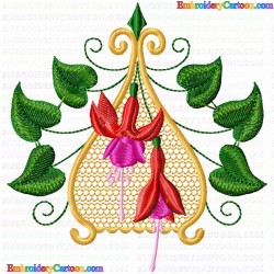 Flowers and Tree 2422 Embroidery Design