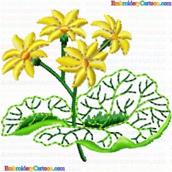 Flowers and Tree 2503 Embroidery Design