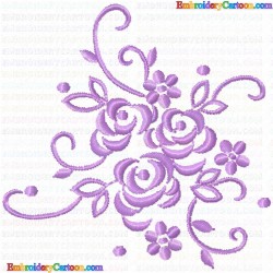 Flowers and Tree 2543 Embroidery Design