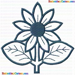 Flowers and Tree 2554 Embroidery Design