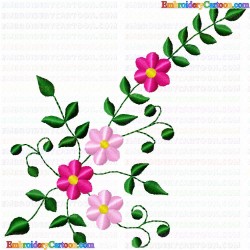 Flowers and Tree 2558 Embroidery Design