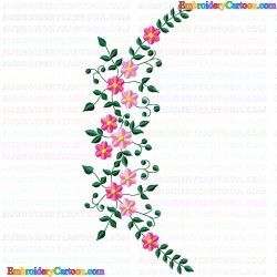 Flowers and Tree 2560 Embroidery Design