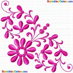 Flowers and Tree 2564 Embroidery Design