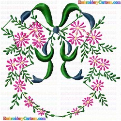 Flowers and Tree 2581 Embroidery Design