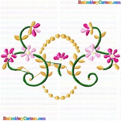 Flowers and Tree 2605 Embroidery Design