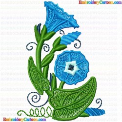 Flowers and Tree 2608 Embroidery Design