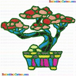 Flowers and Tree 2617 Embroidery Design