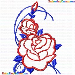 Flowers and Tree 261 Embroidery Design