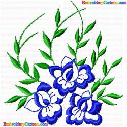 Flowers and Tree 264 Embroidery Design