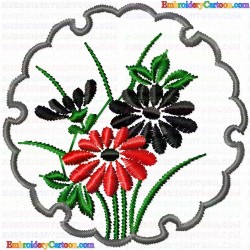 Flowers and Tree 2654 Embroidery Design