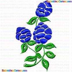 Flowers and Tree 265 Embroidery Design