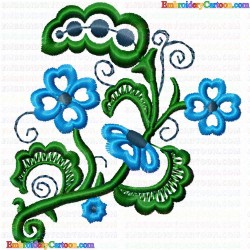 Flowers and Tree 2692 Embroidery Design