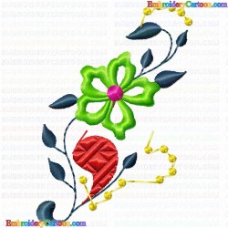 Flowers and Tree 2741 Embroidery Design