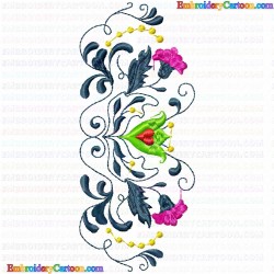 Flowers and Tree 2755 Embroidery Design