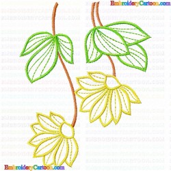 Flowers and Tree 2792 Embroidery Design