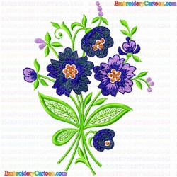 Flowers and Tree 2808 Embroidery Design