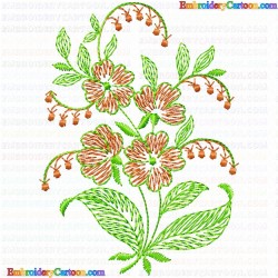 Flowers and Tree 2813 Embroidery Design