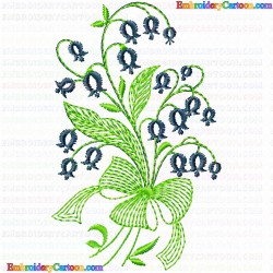 Flowers and Tree 2824 Embroidery Design