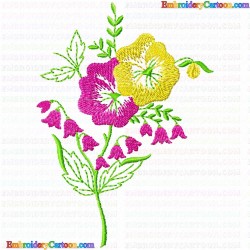 Flowers and Tree 2827 Embroidery Design