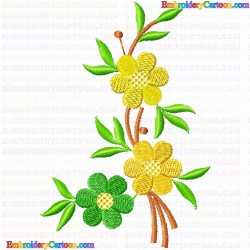 Flowers and Tree 2842 Embroidery Design