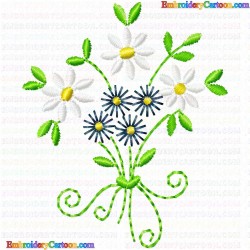 Flowers and Tree 2849 Embroidery Design