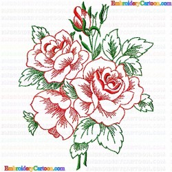 Flowers and Tree 2866 Embroidery Design